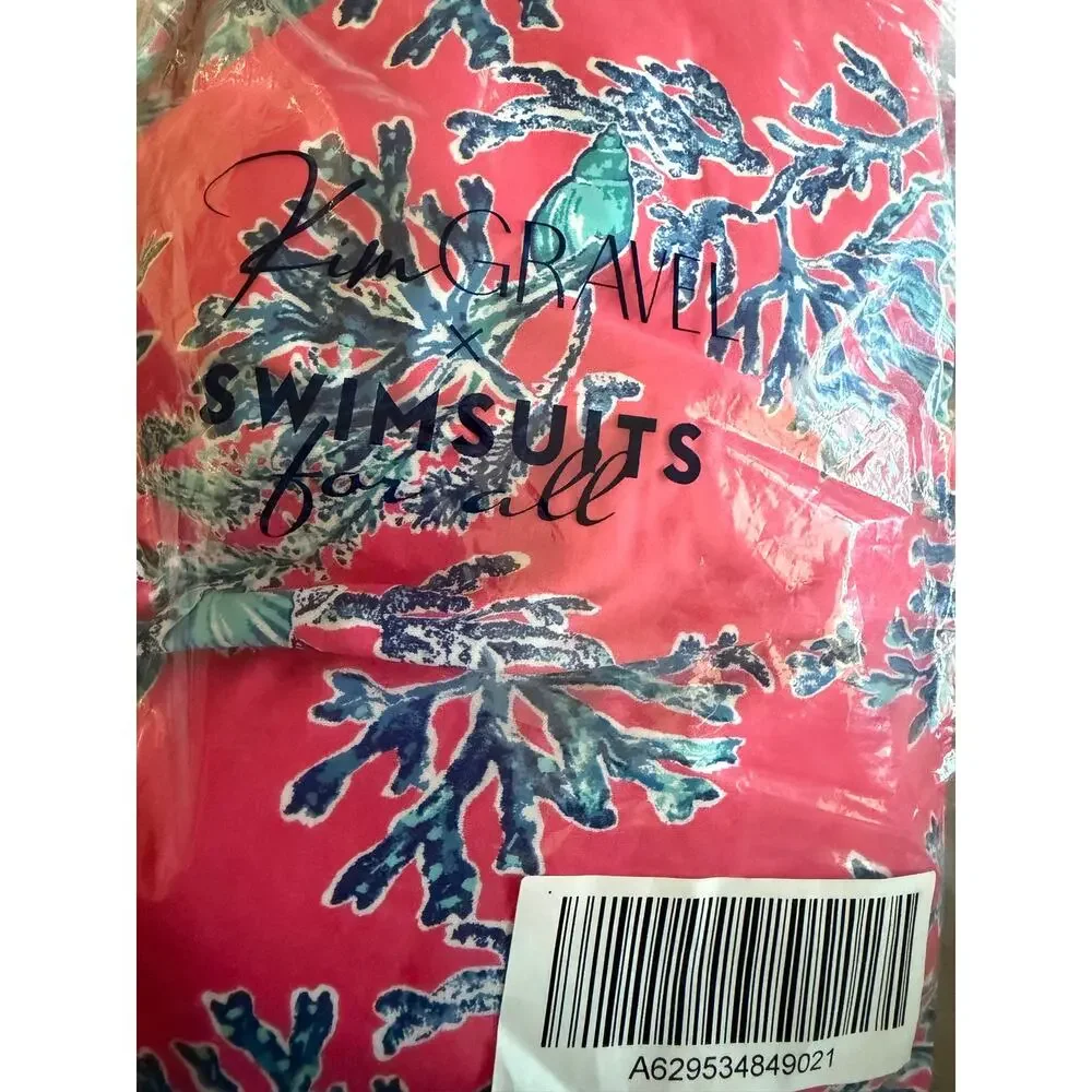 New Kim Gravel x Swimsuit Side Tie V-Neck Tankini & Hi-Rise Brief 14 coral cove